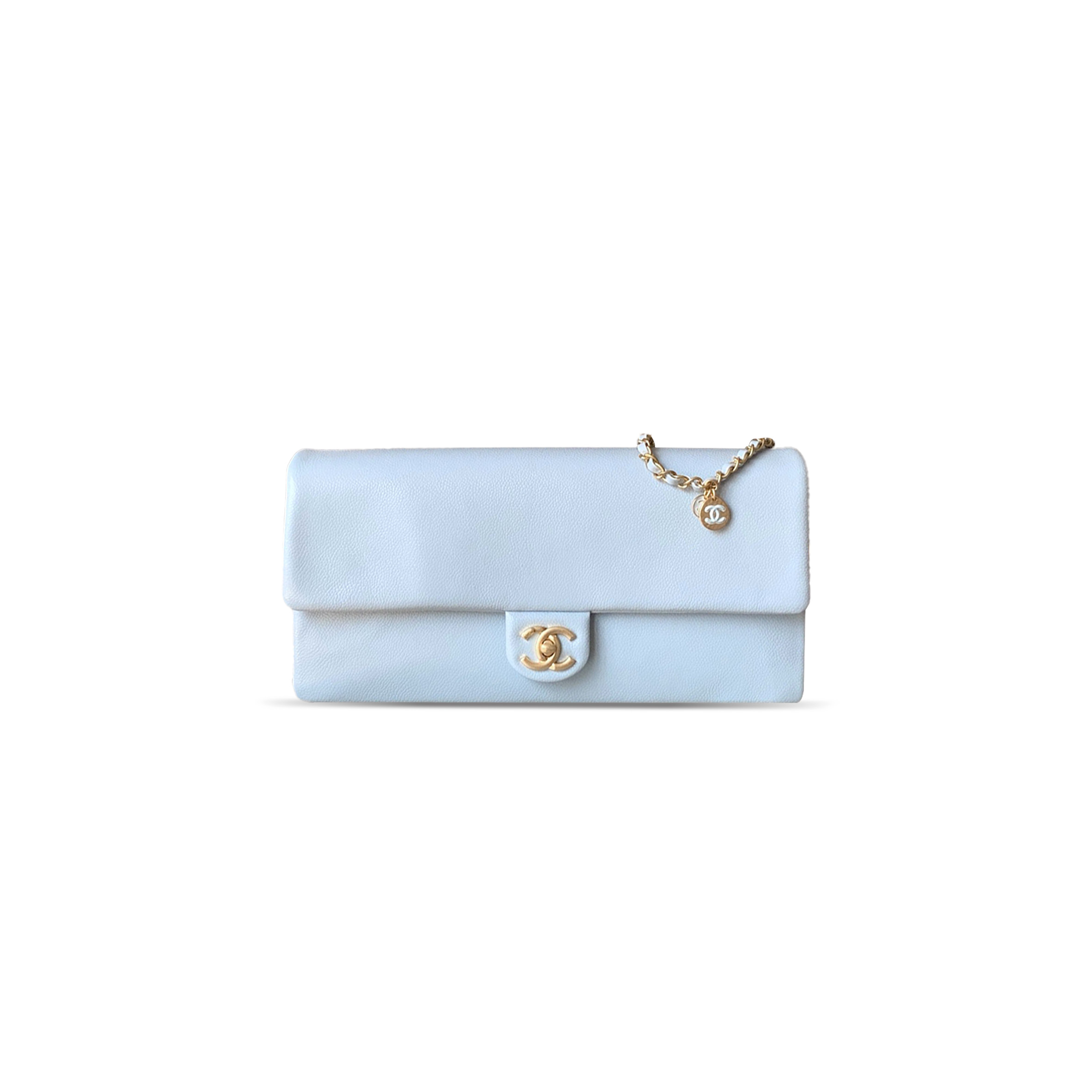 CHANEL FLAP BAG GRAINED SHINY CALFSKIN & GOLD-TONE METAL AS5182 (33*16*5cm)
